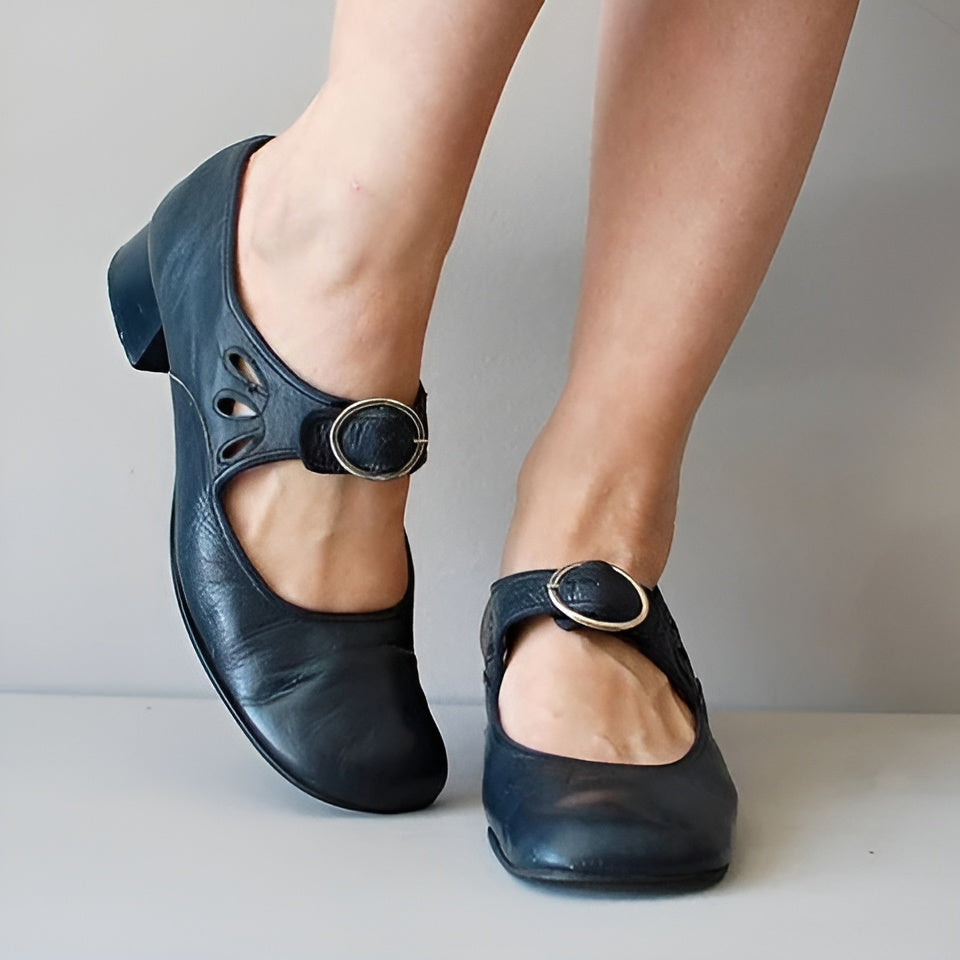 Denisa | Orthopedic Leather Sandals with Comfortable Wedge Heel