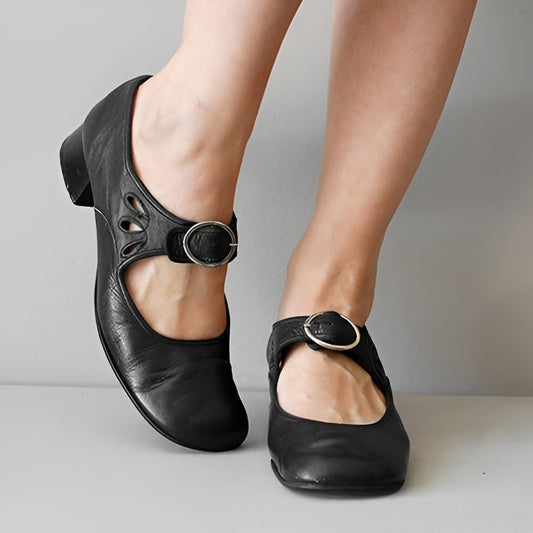 Denisa | Orthopedic Leather Sandals with Comfortable Wedge Heel